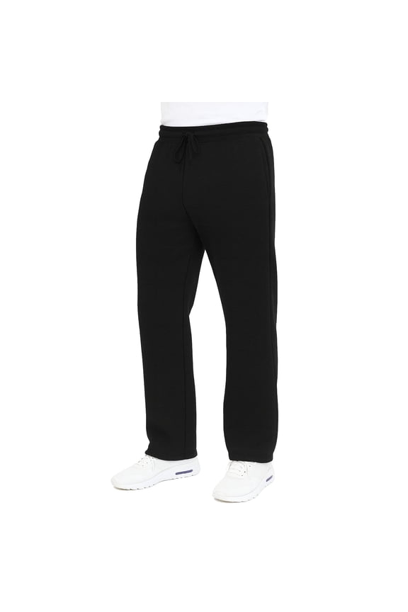 Mens Regular Fit Open Bottom Fleece Jogger Sweatpants (S-3XL)