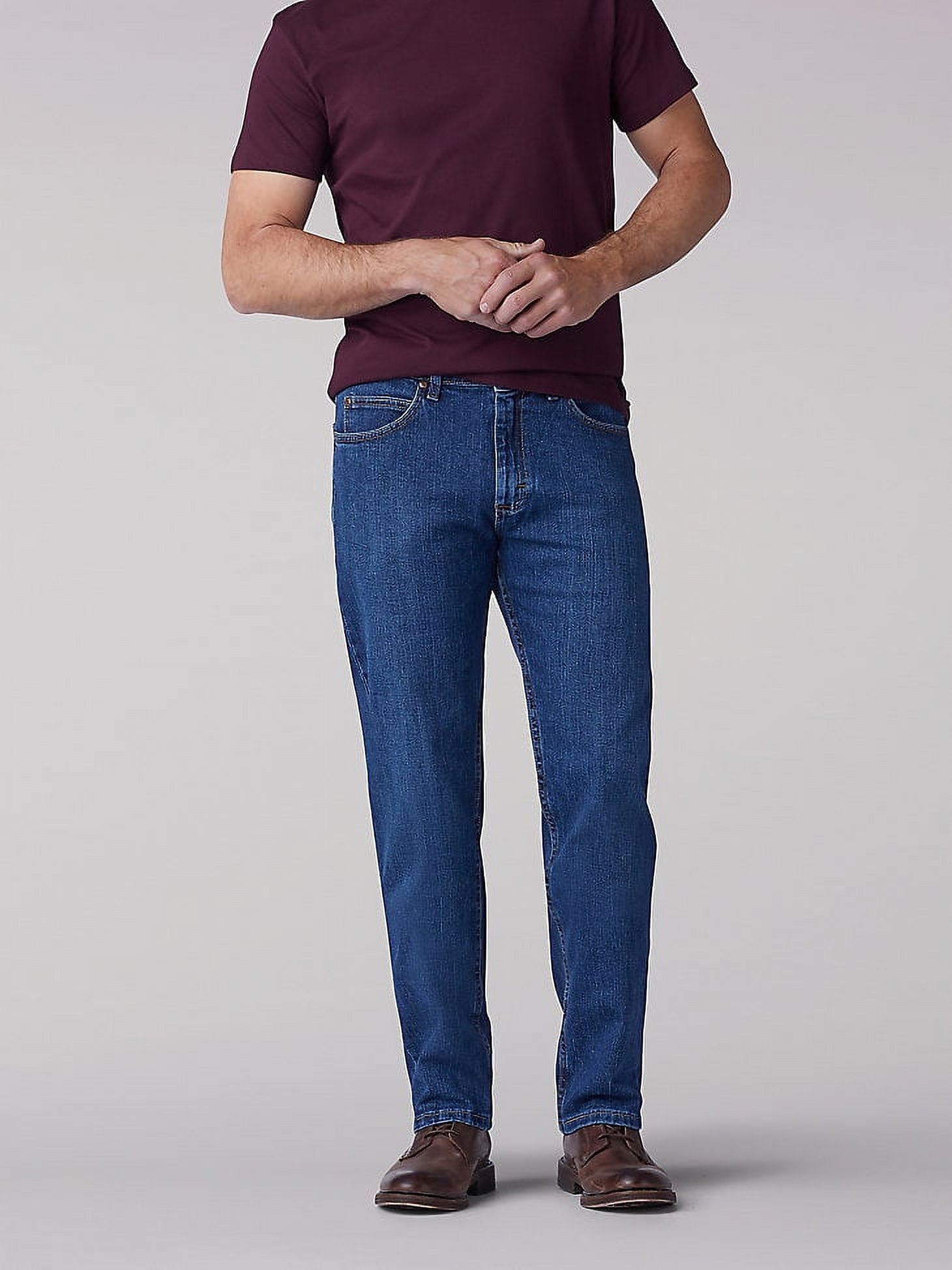 Mens Regular Fit Straight Leg Jeans in Patriot - Walmart.com