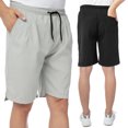 thumbnail image 1 of Mens Relax Shorts with Mesh Lining Funny Swimwear Bathing Suits Running Pants Athletic Active Shorts with Pocket (Black,White), 1 of 8