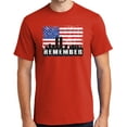 thumbnail image 1 of Mens Remember 9-11, 2001 Sept 11th Cotton Tee Shirt, 3XL Fiery Red (TALL SIZE), 1 of 5