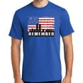 thumbnail image 1 of Mens Remember 9-11, 2001 Sept 11th Cotton Tee Shirt, 4XL Royal Blue, 1 of 5