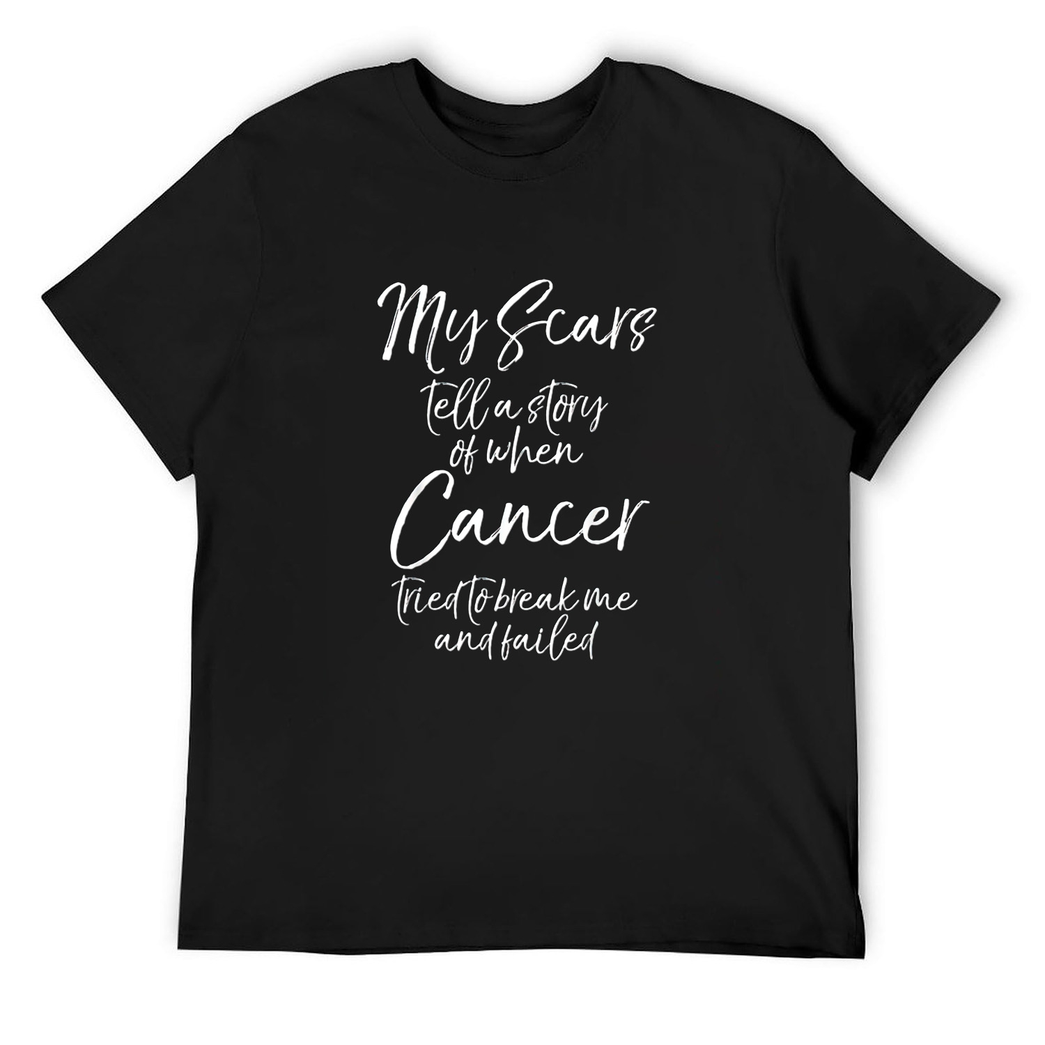 Mens Remission Gift Survivor Cancer Scars Quote Cute Cancer Free T