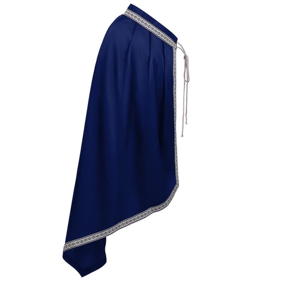 Mens Renaissance Shawl Half Shoulder Cape Medieval Ren Faire Cloak Halloween Costume