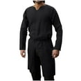 thumbnail image 1 of Mens Renaissance Tunic Top Cotton Linen Pirate Viking Shirts Retro Medieval Henley Shirt Gothic Halloween Costume, 1 of 6