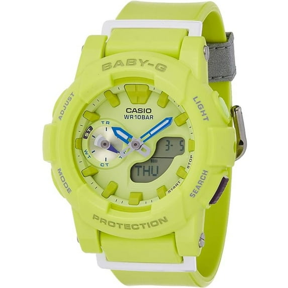 Mens Resin Yellow Case Ana Digi Round Resin Yellow Band Watch - BGA185-9ACR