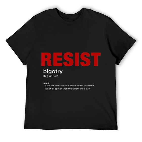 Mens Resist Bigotry Shirt - Defining what you stand for Black