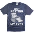 thumbnail image 1 of Mens Resting my eyes t-shirt nap shirts sleeping funny tee birthday gift fathers day dad gift shirt (3X-Large Navy Blue), 1 of 6