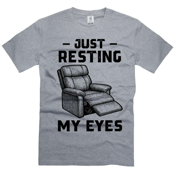 Mens Resting my eyes t-shirt nap shirts sleeping funny tee birthday gift fathers day dad gift shirt (Medium Grey)