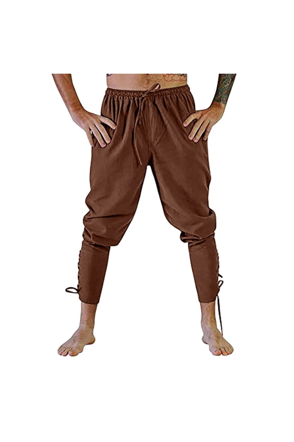 Mens Retro Ankle Strap Trousers Pants