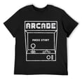 thumbnail image 1 of Mens Retro Arcade Game Machine Press Start Coin Slot Retro Gamer T-Shirt Black, 1 of 5