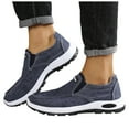 thumbnail image 1 of Mens Retro Denim Orthopedic Slip on Loafers Walking Shoes Autumn Casual Canvas Low Top Fashion Sneakers, 1 of 7