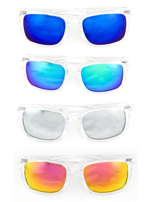 Mens Retro Fashion Glasses Flash Mirror Lens