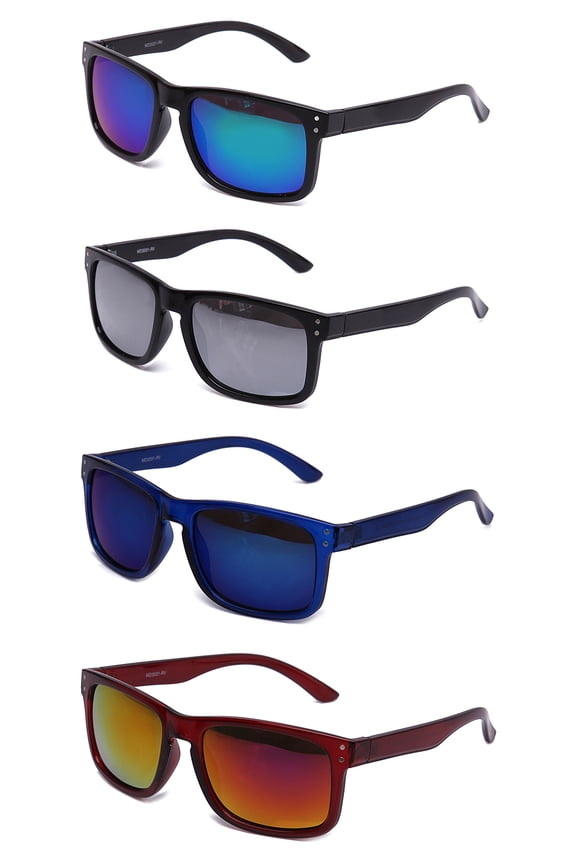 Mens Retro Fashion Glasses Flash Mirror Lens