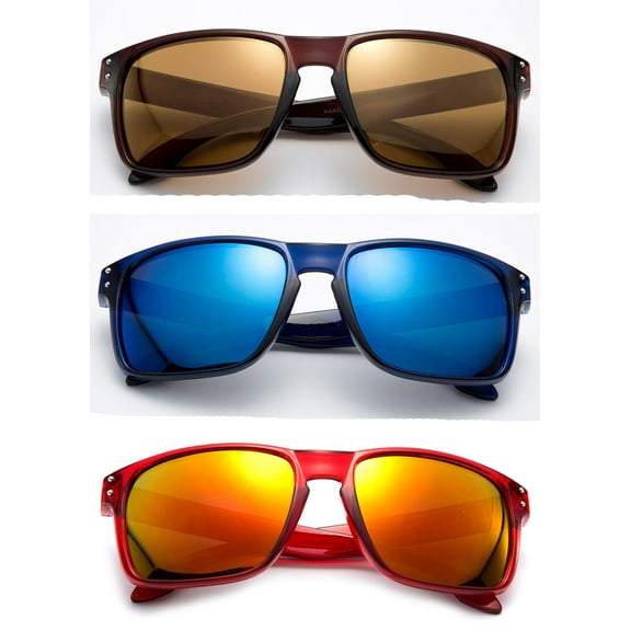 Mens Retro Keyhole Fashion Glasses Flash Mirror Lens