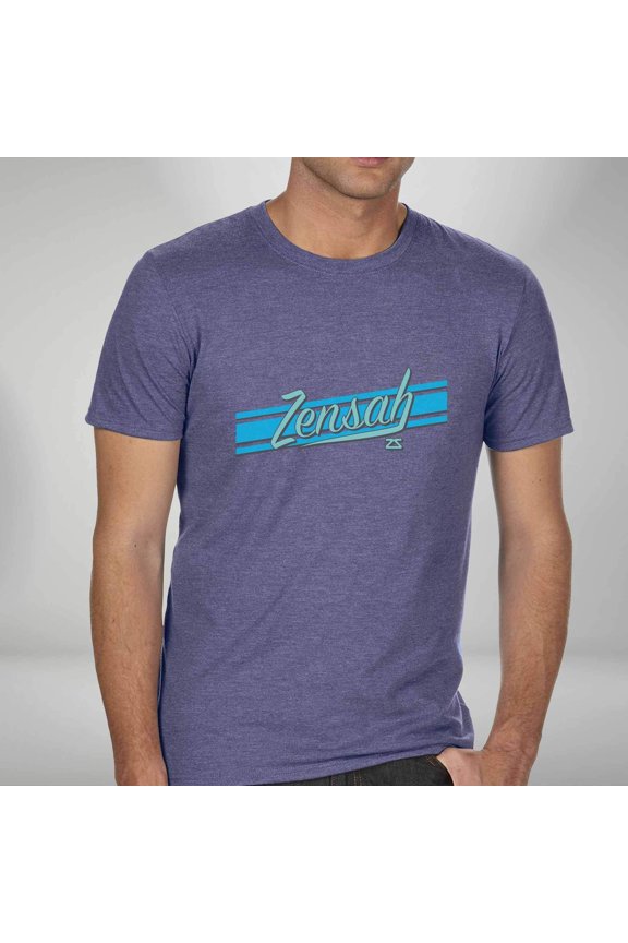 Mens Retro Logo T-Shirt L / Heather Blue