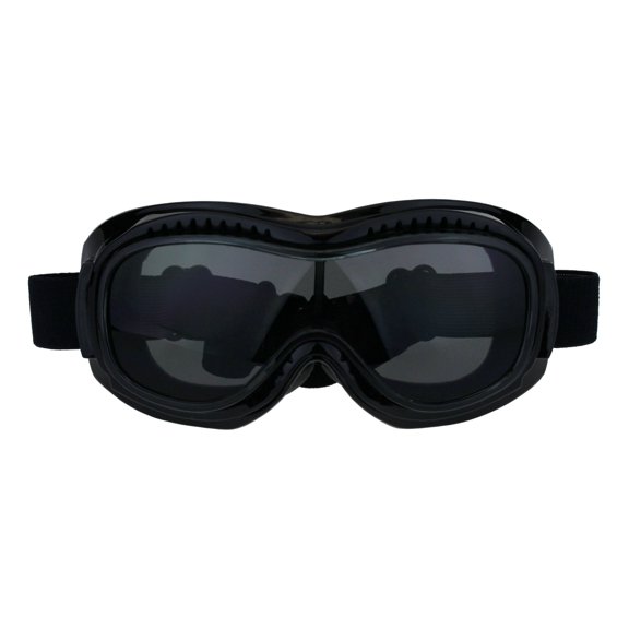 Mens Retro Motorcycle Foam Padded Windbreaker Goggle Black Lens