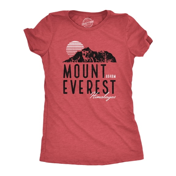Womens Retro Mount Everest T Shirt Funny Camping Saying Vintage Mountain Graphic Novelty Tee Womens Graphic Tees