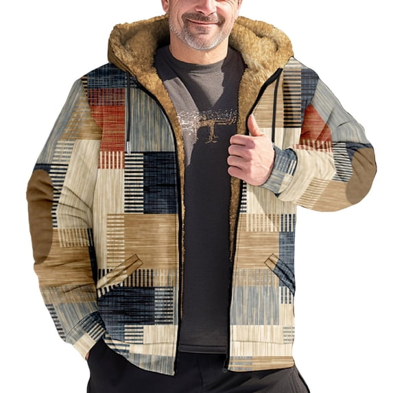 Mens Retro Solid Color Long Sleeve Stand Collar Three Mens Coat Strap Waist Length