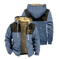 thumbnail image 1 of Mens Retro Solid Color Long Sleeve Stand Collar Three Mens Coat Strap Waist Length, 1 of 5