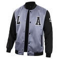 thumbnail image 1 of Mens Retro Solid Color Long Sleeve Stand Collar Three Mens Coat Strap Waist Length, 1 of 5