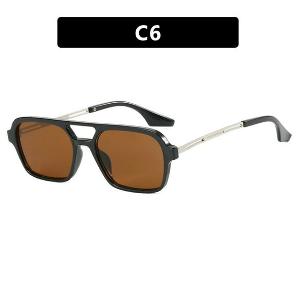 Mens Retro Square Frame Sunglasses for Sun Protection, Punk Style PC Material