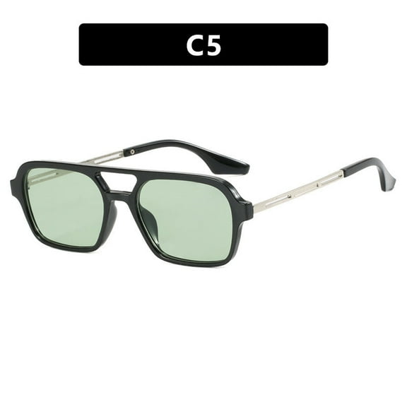 Mens Retro Square Frame Sunglasses for Sun Protection, Punk Style PC Material