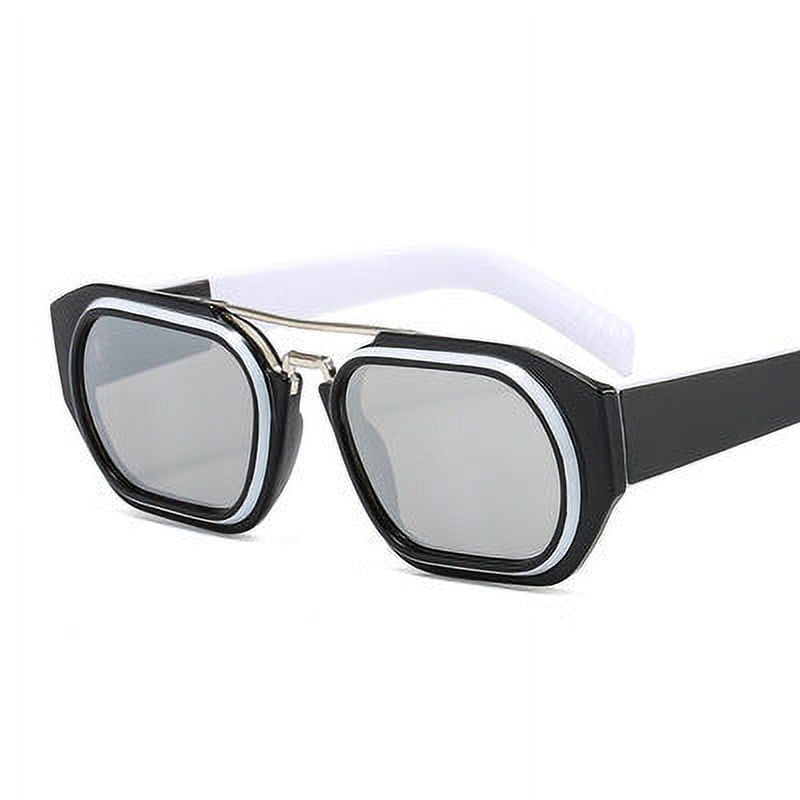 Mens Retro Square Sunglasses UV400 Protection for Outdoor Sports, Cycling, and Fashion Wear