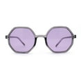 thumbnail image 1 of Mens Retro Squared Octagon Plastic Hippie Sunglasses Slate Purple, 1 of 4