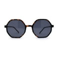 thumbnail image 1 of Mens Retro Squared Octagon Plastic Hippie Sunglasses Tortoise Black, 1 of 4