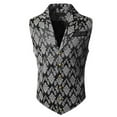 thumbnail image 1 of Mens Retro Suit Waistcoat Formal Gothic Steampunk Victorian Single Breasted Vest, 1 of 8
