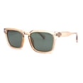 thumbnail image 1 of Mens Retro Vintage Rectangle Keyhole Bridge Plastic Fashion Sunglasses Peach - Green, 1 of 4