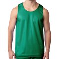 thumbnail image 1 of Mens Reversible Active Mesh Tank Top, Large Kelly Green, 1 of 3