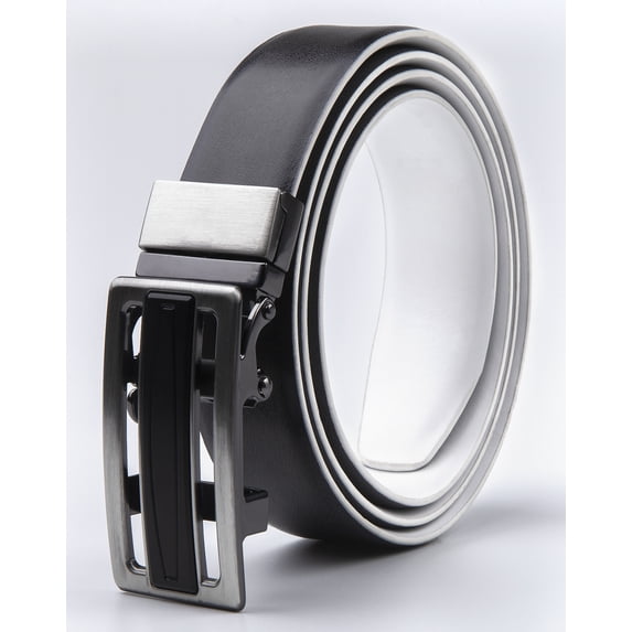 Mens Reversible Belt No Holes Ratchet Belt One Size,Adjust 28-46inch