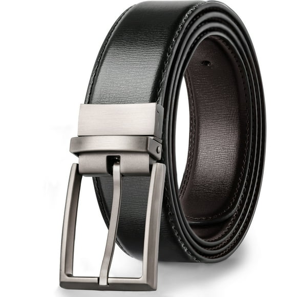 Maikun Mens Reversible Leather Belt, Dress Casual Belts for Men, One Belt Reverse For 2 Sides