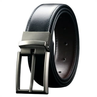 George Men's Leather Dress Reversible Belt with 2 Tone Buckle - Walmart.com