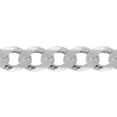 thumbnail image 1 of Mens Rhodium Silver Jewelco London Diamond-cut Flat Curb 15.5mm Chain Necklace, 1 of 4