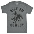 thumbnail image 1 of Mens Ride 'Em Cowboy T Shirt Funny Western Tee for Guys Graphic Tees, 1 of 8
