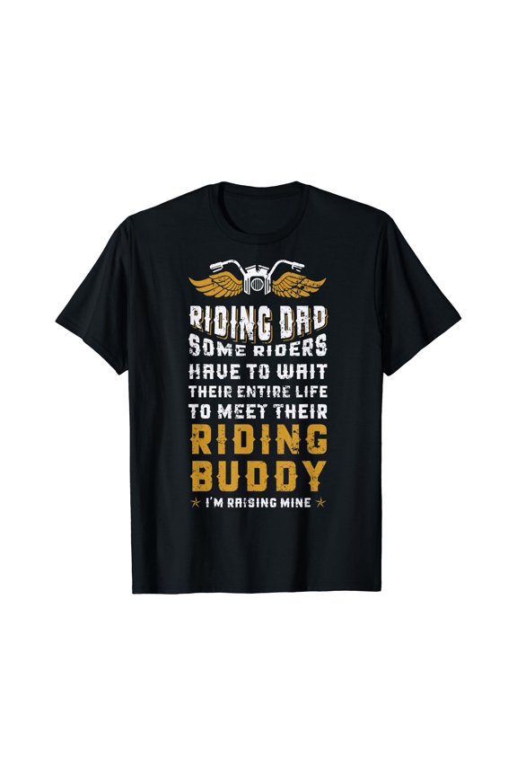 Mens Riding Dad TShirt Father Son Biker Matching Gift Shirt