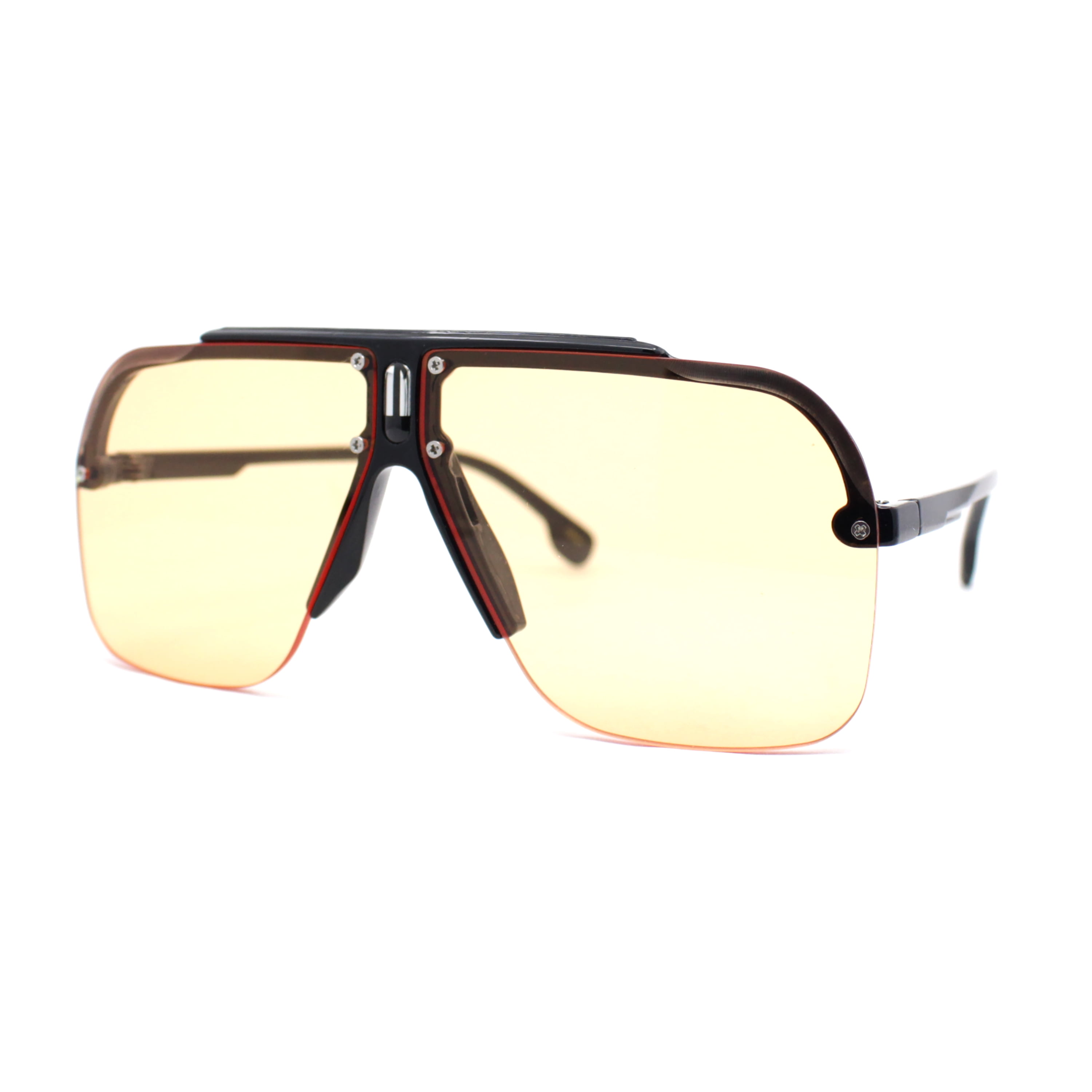 Mens Rimless Half Rim Oversized Mobster Rectangle Racer Plastic ...