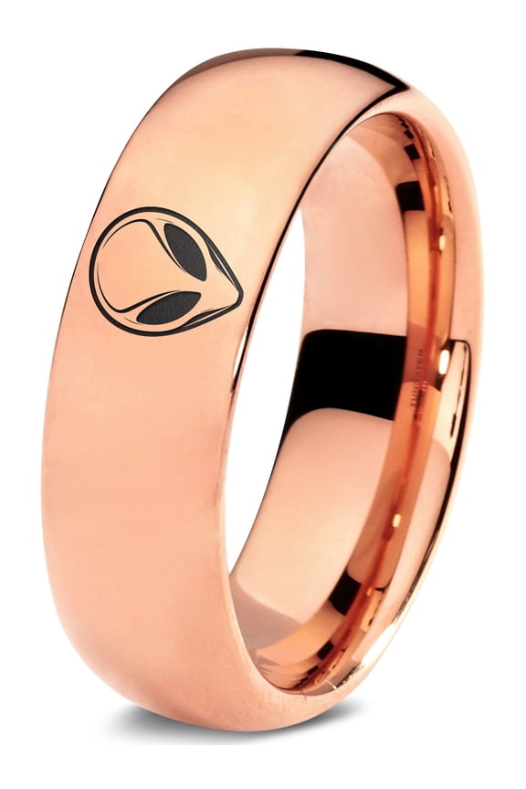 Mens Rings Rose Gold Cursive Letters Gamer Tungsten Mothers Ring Wedding Bridesmaids Gifts Mama Gift