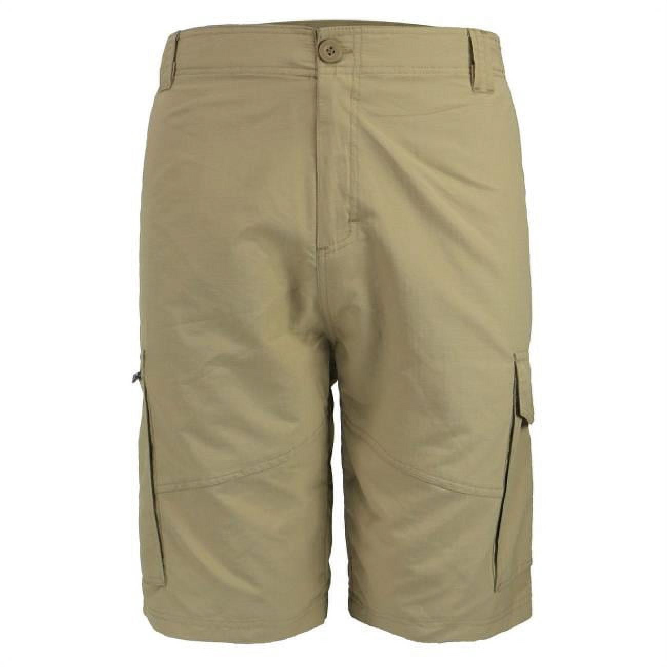 Mens Ripstop 100 Percent Nylon Cargo Shorts, Black - Case of 