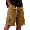 thumbnail image 1 of Mens Ripstop Cargo Shorts 10" Inseam Quick Dry Outdoor Short Pants Elastic Waist Knee Length Summer Hiking Workwear Daily Wear, 1 of 9