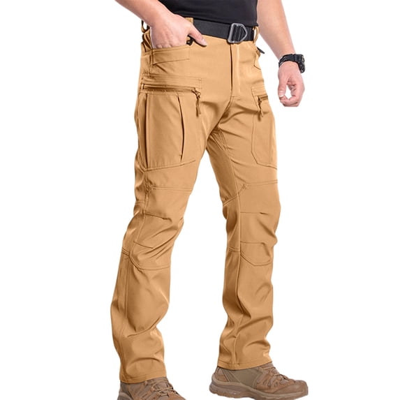 Mens Ripstop Cargo Work Pants With Multi-pocket Waterproof Breathable Hiking Camping Travel Fishing Construction Pants