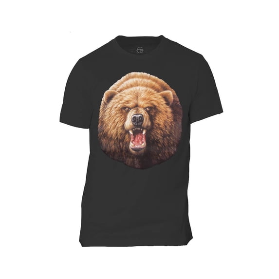 Mens Roaring Bear Short-Sleeve T-Shirt - Dark Grey - Large
