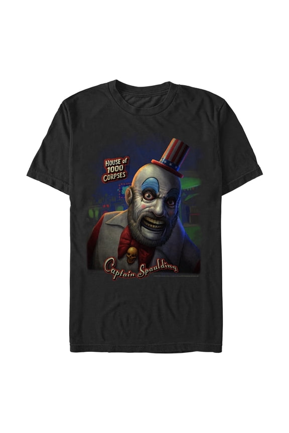 Mens Rob Zombie House of 1000 Corpses Captain Spaulding T Shirt