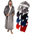 thumbnail image 1 of Mens Robe Big & Tall Sherpa Lined Hooded Robe (Small/Medium, Pewter Gray), 1 of 2