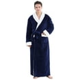 thumbnail image 1 of Mens Robe, PUTUO Robes for Men, Soft Plush Full Length Robe Winter Warm Fuzzy Luxury Spa Dressing Gown with Pockets Shawl Collar Housecoat, 1 of 8