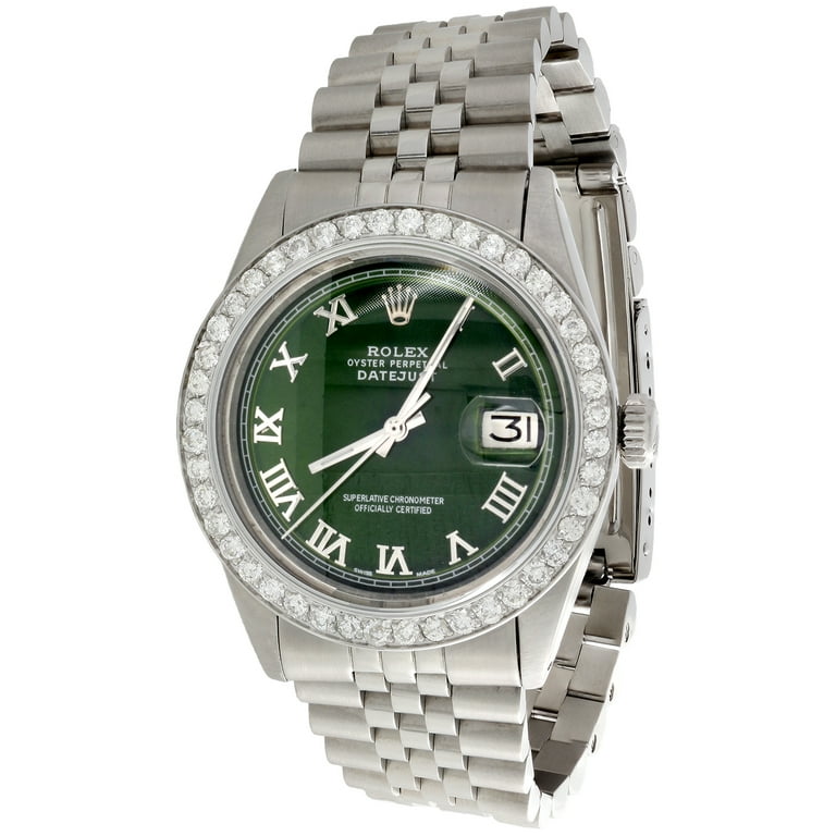 Rolex datejust green roman deals
