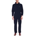 thumbnail image 1 of Mens Rompers for Adults Men's Large Size Solid Long Sleeve Hooded Jeans Jumpsuits Pants with Multiple Pockets Adult Onesies for Men Navy M, 1 of 6