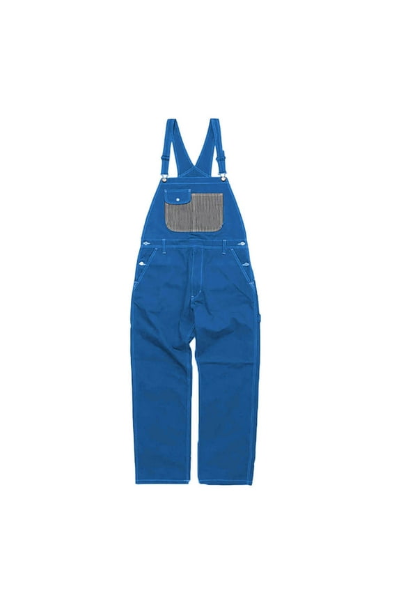 Mens Rompers for Adults Men's Relaxed Fit Workwear Denim Bib Overalls with Adjustable Straps Convenient Tool Pockets Mens Jumpsuit Blue XL